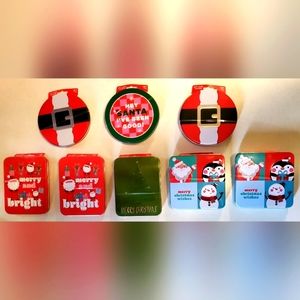Brand NWT Christmas Themed Gift Card Holder Tins ~ Lot of 8